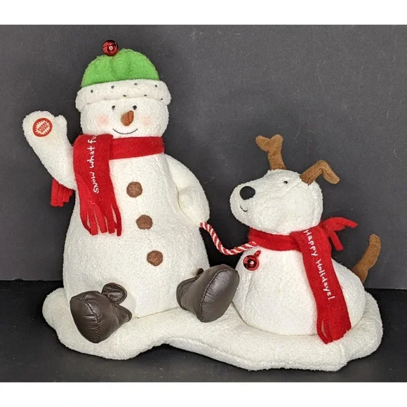 2004 Jingle Pals Snowman Dog Snow What Fun! Animated Singing Works Batteries - Picture 7 of 9